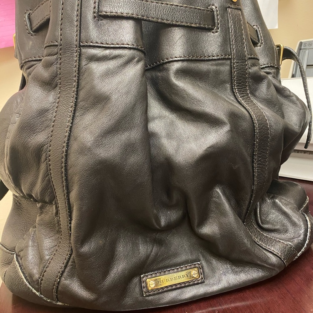 Burberry Medium Brown Leather Tote Bag